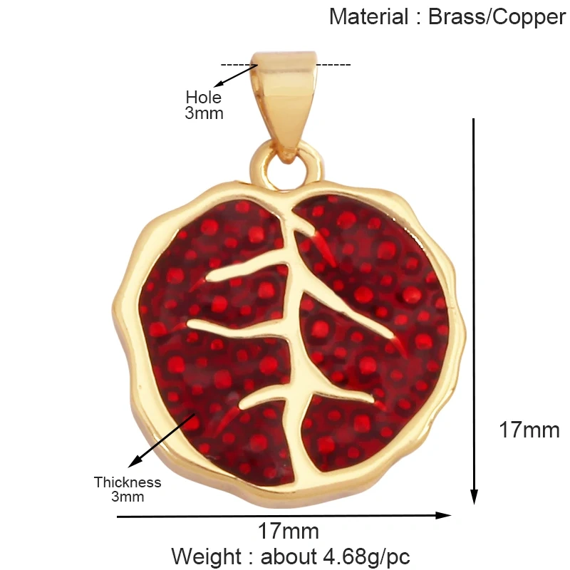 Fruit Apple Pomegranate Pineapple Strawberry Cherry Lemon Banana Charm Pendant,Jewelry Necklace Bracelet Making Supply K67