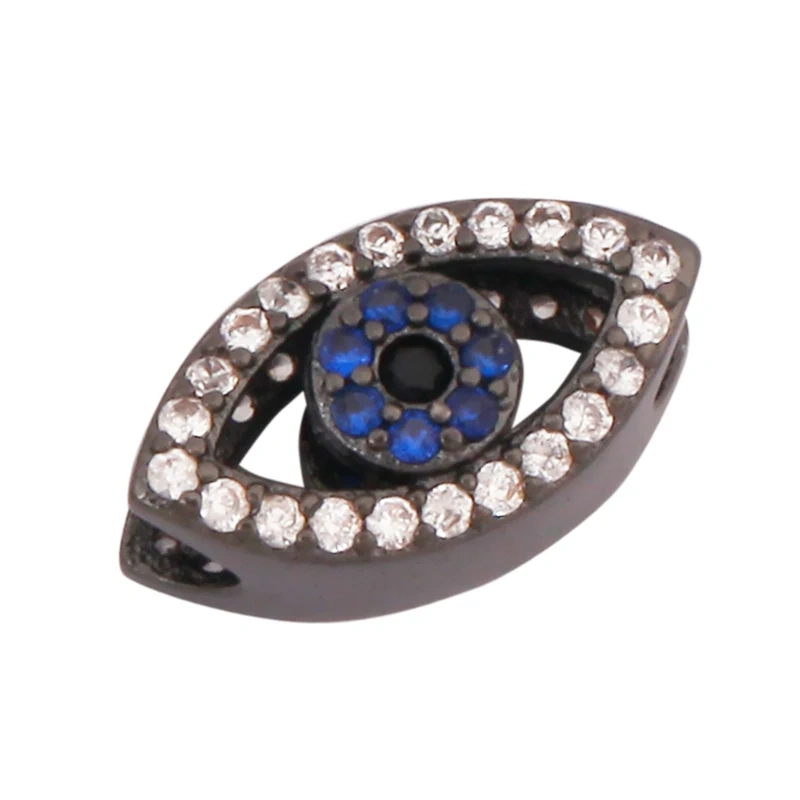 Luxury Pave Micro Zirconia Eye Spherical Geometry Spacor Bead,Real 18K Gold Plated DIY Bracelet Necklace Accessories Supply N15