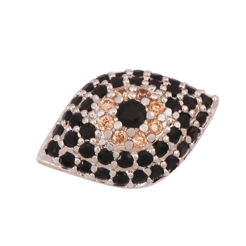 Luxury Pave Micro Zirconia Eye Spherical Geometry Spacor Bead,Real 18K Gold Plated DIY Bracelet Necklace Accessories Supply N15