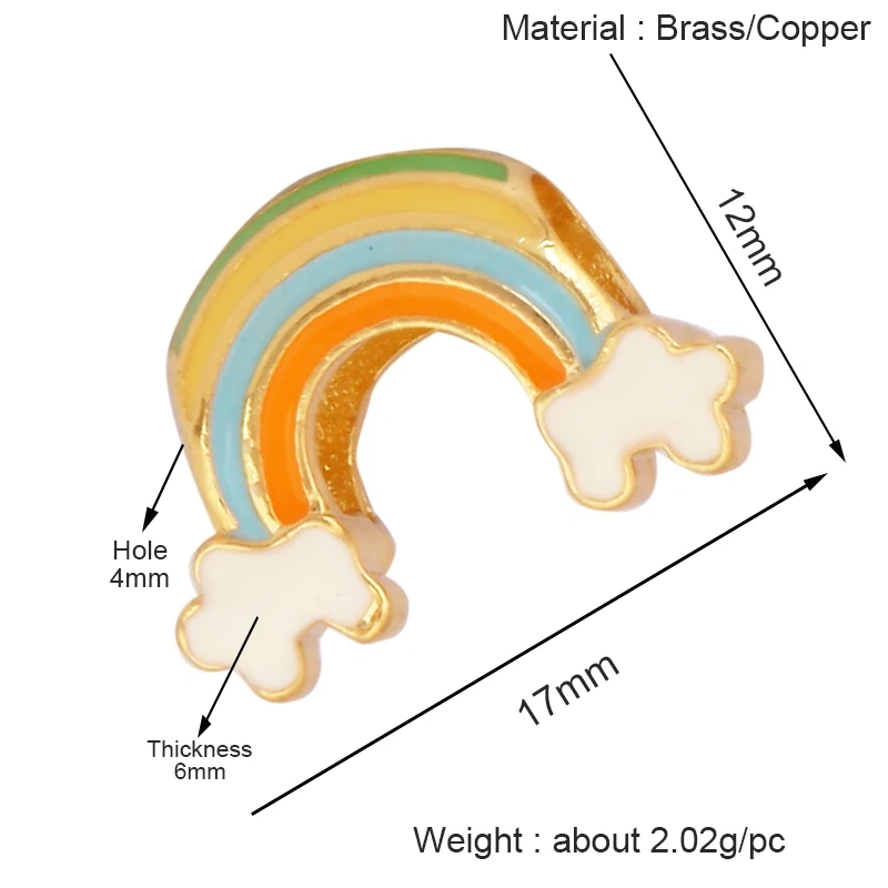 Fashion Delicacy Flowers Heart Round Geometry Shape Star Moon Spacer Beads,Colorful Tube18K Gold Jewelry Making Supplies K82