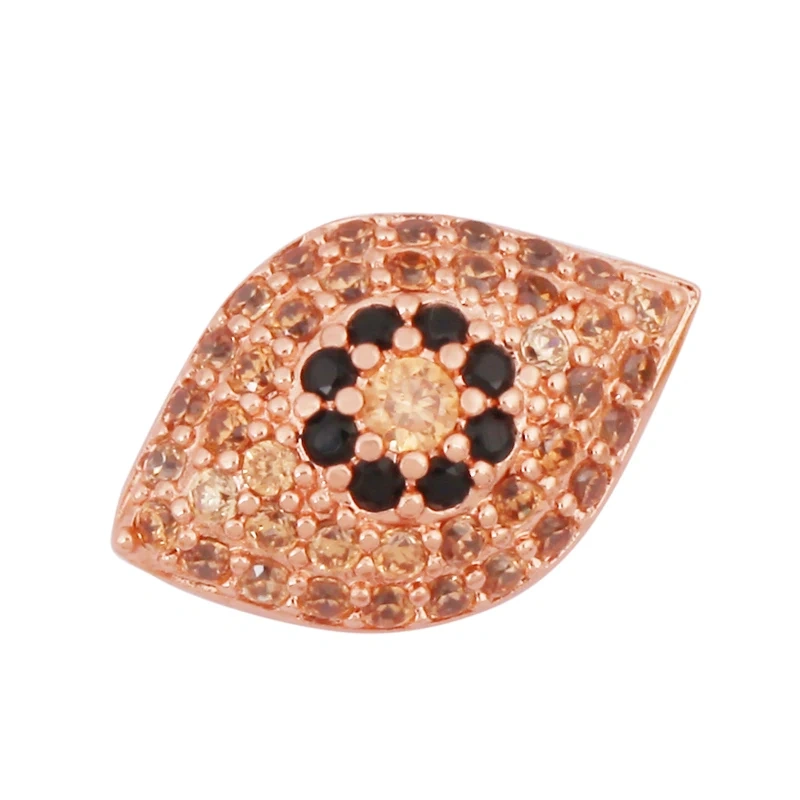 Luxury Pave Micro Zirconia Eye Spherical Geometry Spacor Bead,Real 18K Gold Plated DIY Bracelet Necklace Accessories Supply N15