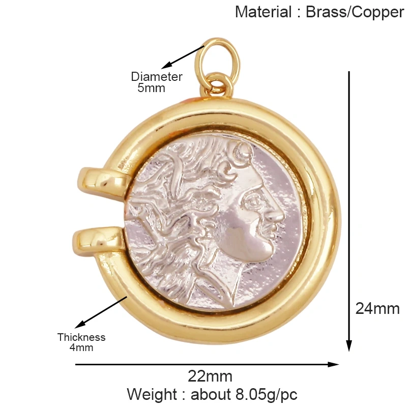 Religious Stye Jesus Virgin Mary Charm Geometry Pendant,Holy Real 18K Gold Inlaid Cubic Zirconia Jewelry Necklace Supplies S12