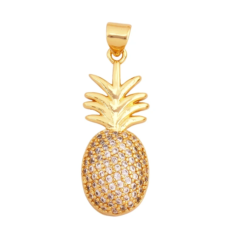 Fruit Apple Pomegranate Pineapple Strawberry Cherry Lemon Banana Charm Pendant,Jewelry Necklace Bracelet Making Supply K67
