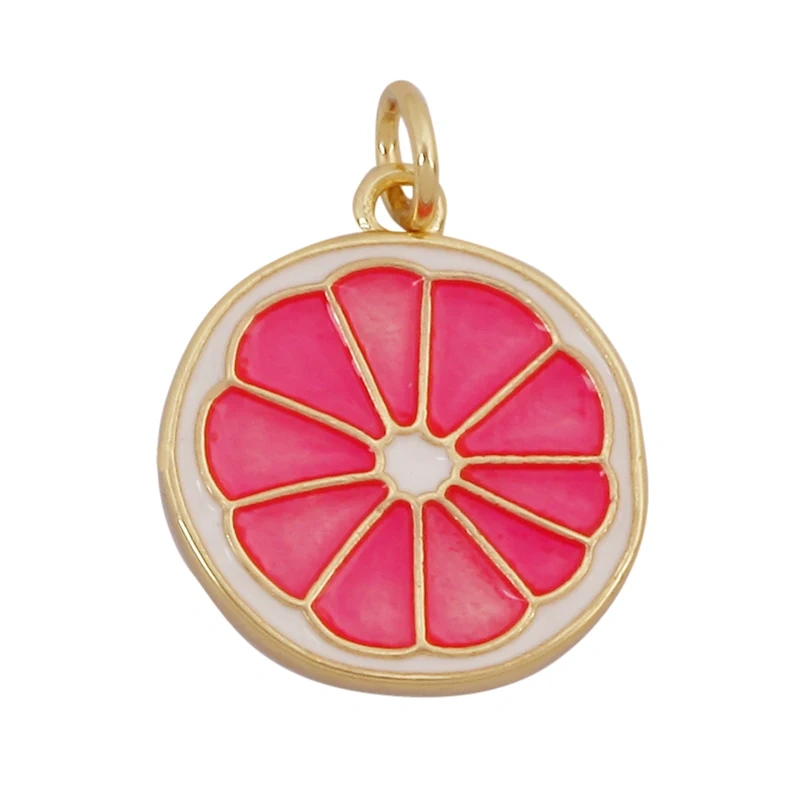 Fruit Apple Pomegranate Pineapple Strawberry Cherry Lemon Banana Charm Pendant,Jewelry Necklace Bracelet Making Supply K67
