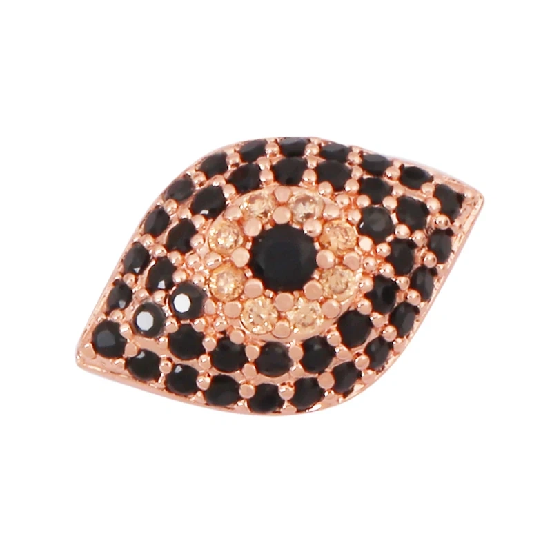 Luxury Pave Micro Zirconia Eye Spherical Geometry Spacor Bead,Real 18K Gold Plated DIY Bracelet Necklace Accessories Supply N15