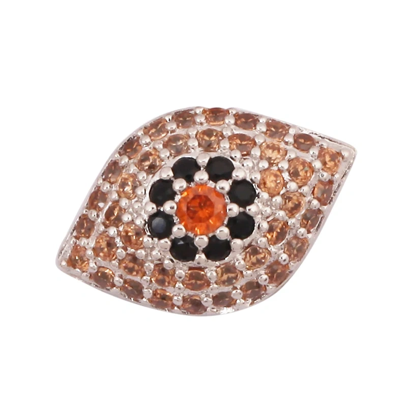 Luxury Pave Micro Zirconia Eye Spherical Geometry Spacor Bead,Real 18K Gold Plated DIY Bracelet Necklace Accessories Supply N15