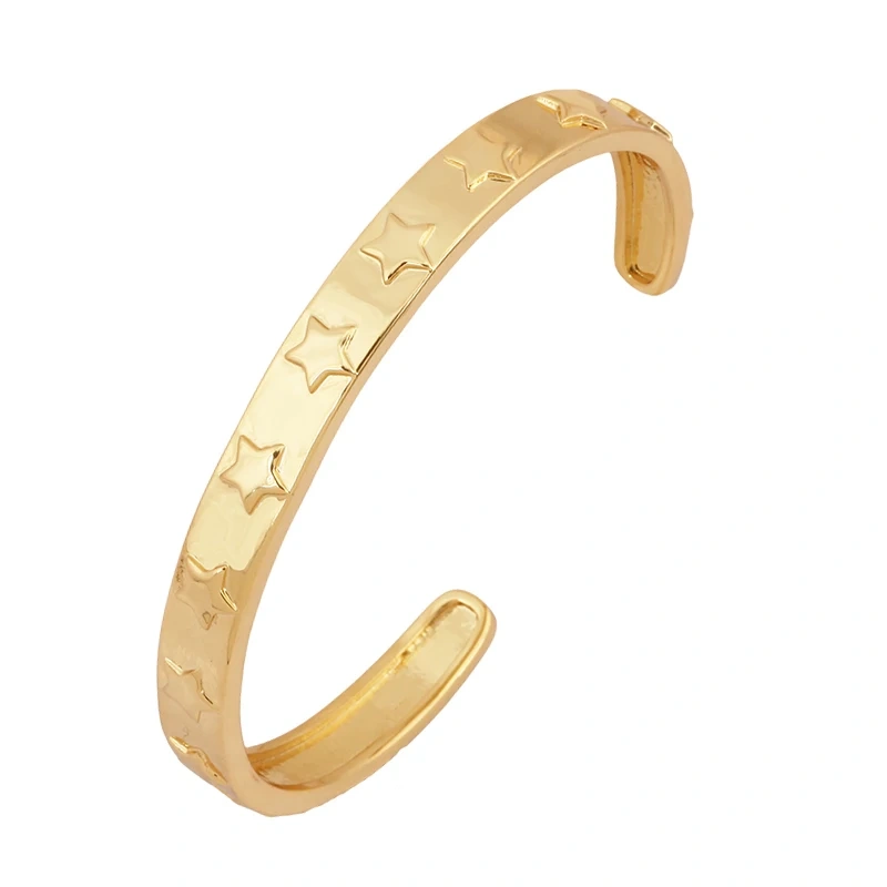 Fashion Brass Shell Bracelet Bangle,18K Gold Plated with Zirconia  Jewelry  Supplies K70