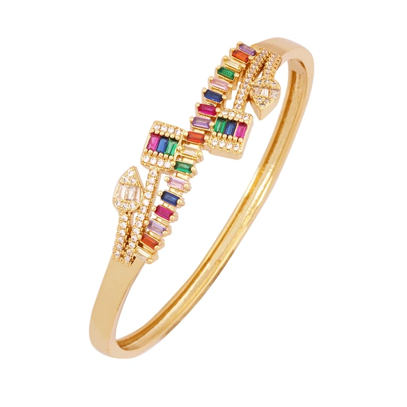 Fashion Brass Shell Bracelet Bangle,18K Gold Plated with Zirconia  Jewelry  Supplies K70