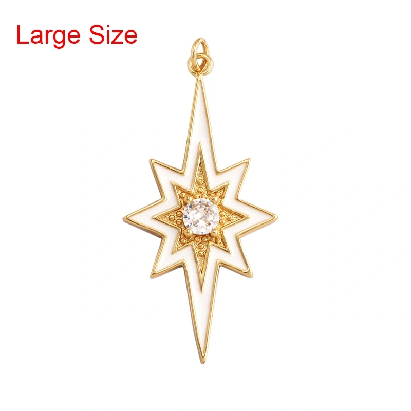 Fashion Romantic Sweet Celetial North Star Sun Moon Charm Pendant,Colorful Enamel Gift Jewelry Necklace Bracelet Accessories S20