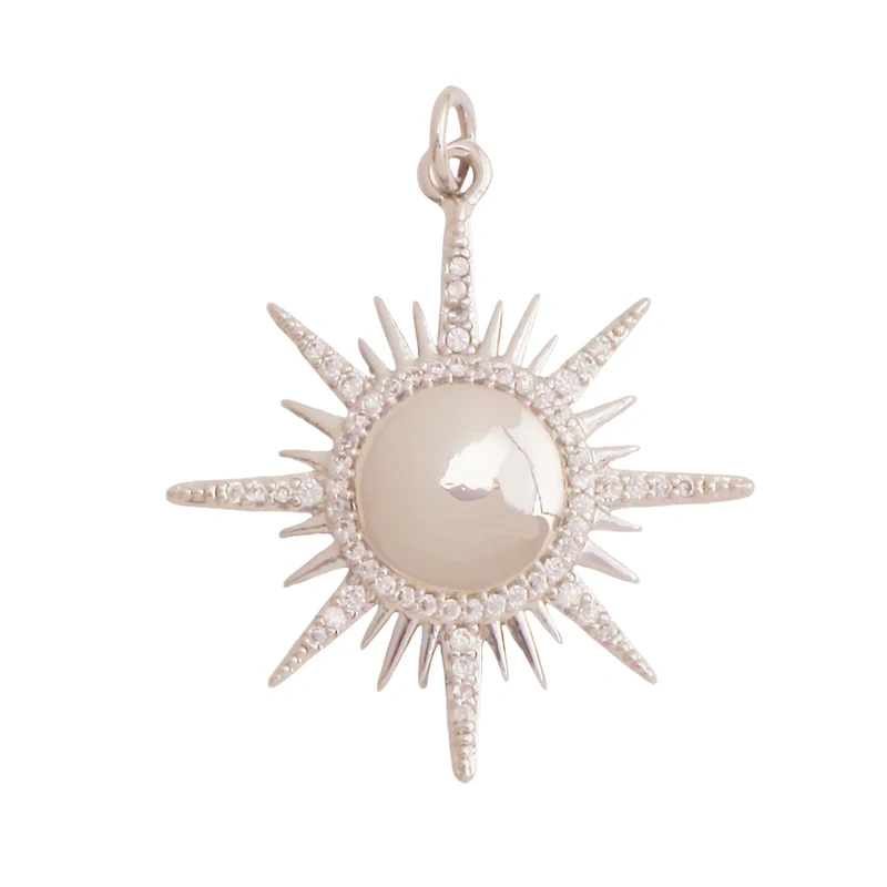 Fashion Romantic Sweet Celetial North Star Sun Moon Charm Pendant,Colorful Enamel Gift Jewelry Necklace Bracelet Accessories S20