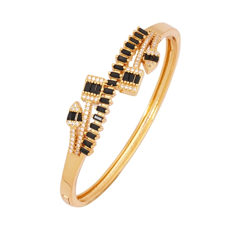 Fashion Brass Shell Bracelet Bangle,18K Gold Plated with Zirconia  Jewelry  Supplies K70