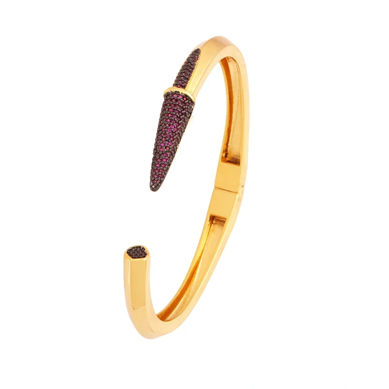 Fashion Brass Shell Bracelet Bangle,18K Gold Plated with Zirconia  Jewelry  Supplies K70