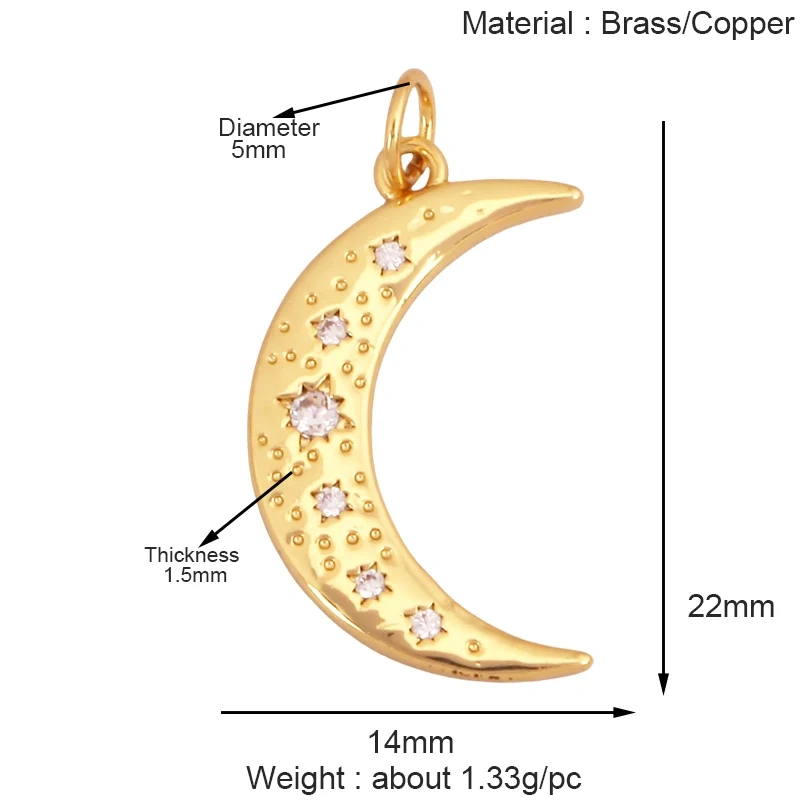 Fashion Romantic Sweet Celetial North Star Sun Moon Charm Pendant,Colorful Enamel Gift Jewelry Necklace Bracelet Accessories S20