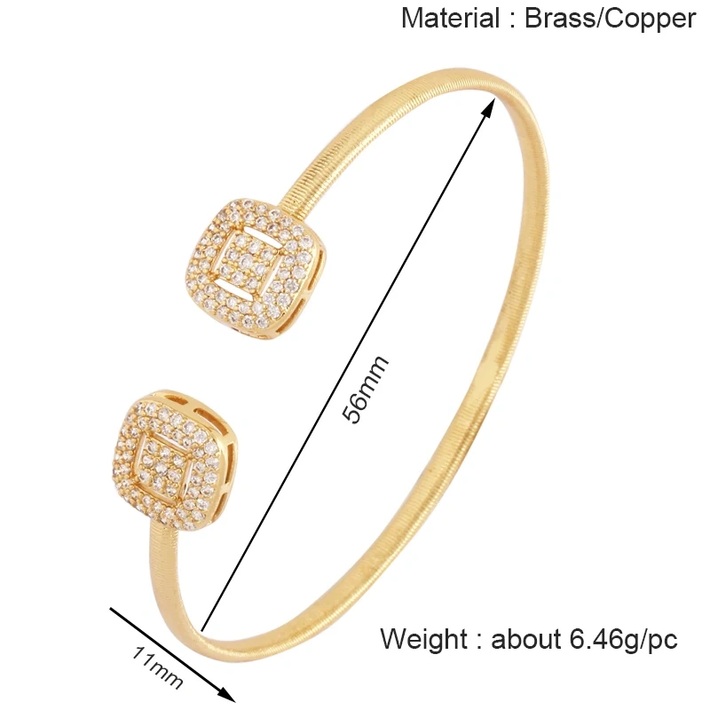 Fashion Brass Shell Bracelet Bangle,18K Gold Plated with Zirconia  Jewelry  Supplies K70