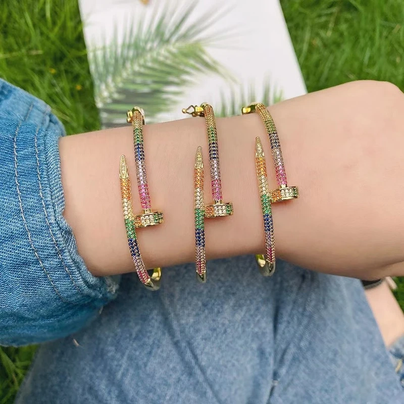 Fashion Brass Shell Bracelet Bangle,18K Gold Plated with Zirconia  Jewelry  Supplies K70