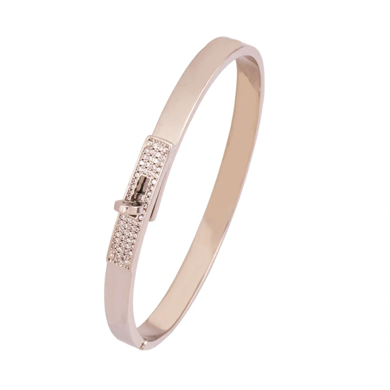 Fashion Brass Shell Bracelet Bangle,18K Gold Plated with Zirconia  Jewelry  Supplies K70