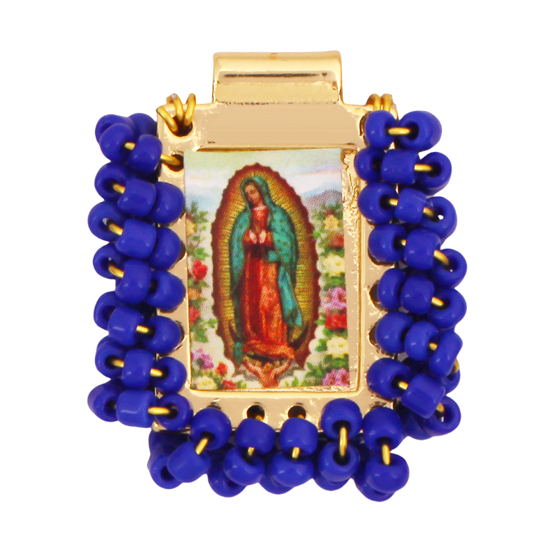 Bohemian Style Colourful Seed Glass Beads Charm Pendant,Fashion Religious Jesus Virgin Mary Jewelry Necklace Bracelet Supply K99