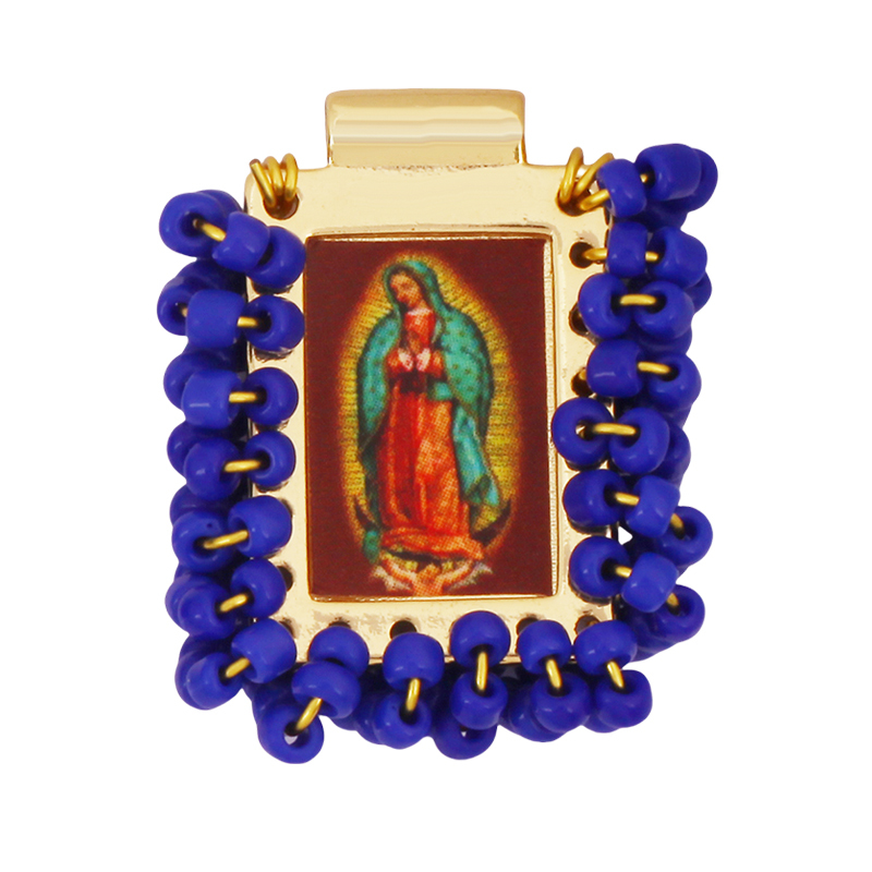 Bohemian Style Colourful Seed Glass Beads Charm Pendant,Fashion Religious Jesus Virgin Mary Jewelry Necklace Bracelet Supply K99