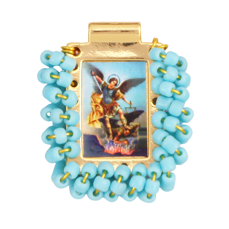 Bohemian Style Colourful Seed Glass Beads Charm Pendant,Fashion Religious Jesus Virgin Mary Jewelry Necklace Bracelet Supply K99