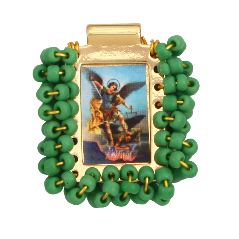 Bohemian Style Colourful Seed Glass Beads Charm Pendant,Fashion Religious Jesus Virgin Mary Jewelry Necklace Bracelet Supply K99