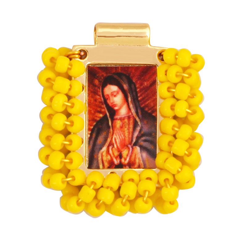 Bohemian Style Colourful Seed Glass Beads Charm Pendant,Fashion Religious Jesus Virgin Mary Jewelry Necklace Bracelet Supply K99