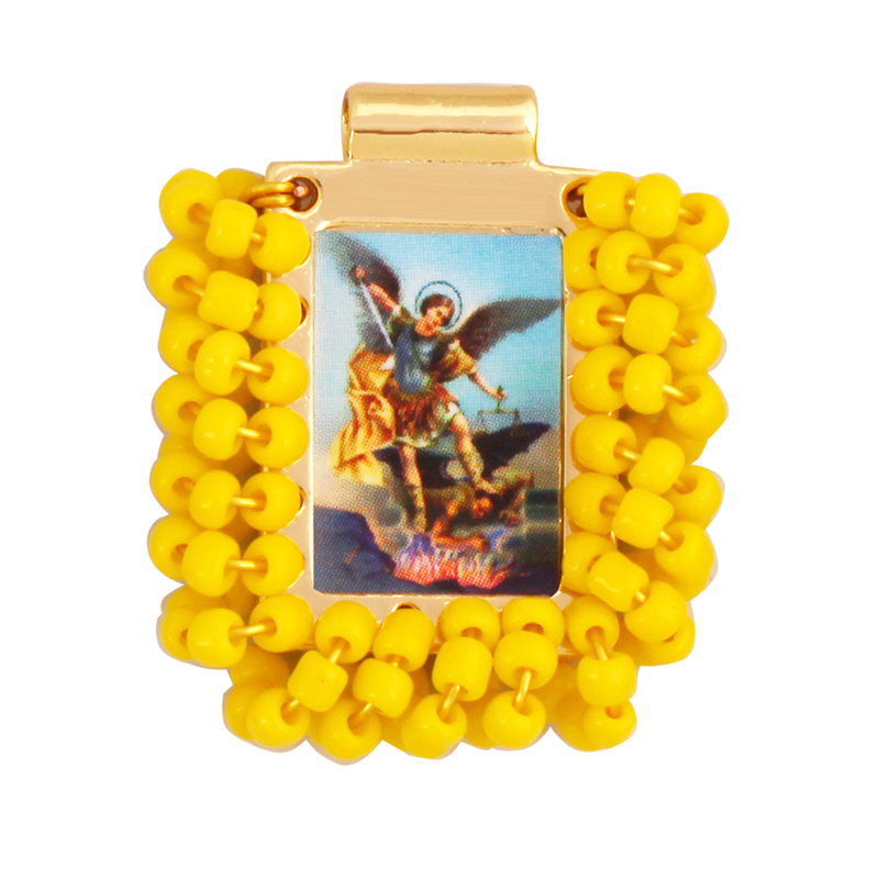 Bohemian Style Colourful Seed Glass Beads Charm Pendant,Fashion Religious Jesus Virgin Mary Jewelry Necklace Bracelet Supply K99