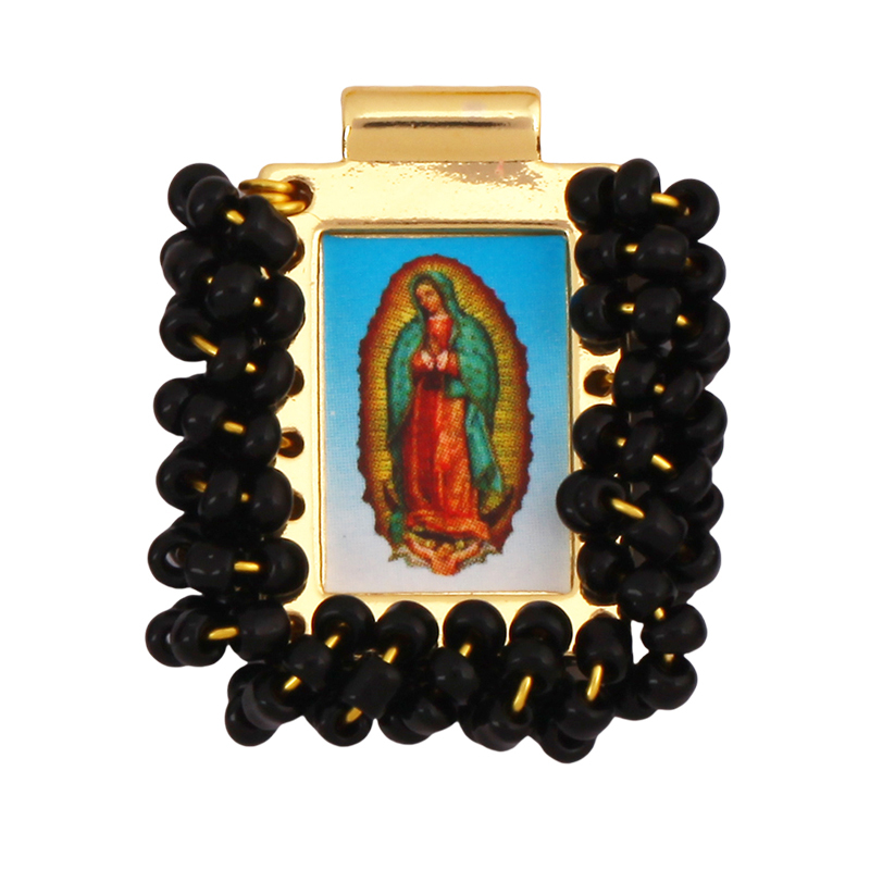 Bohemian Style Colourful Seed Glass Beads Charm Pendant,Fashion Religious Jesus Virgin Mary Jewelry Necklace Bracelet Supply K99