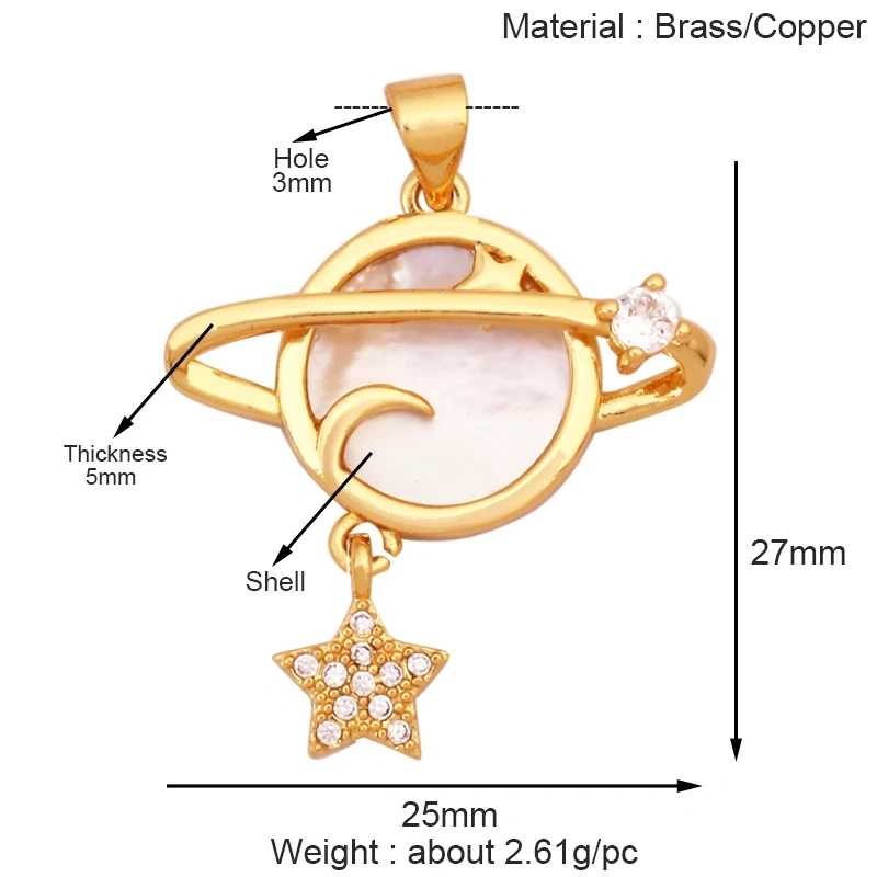 Fashion Romantic Sweet Celetial North Star Sun Moon Charm Pendant,Colorful Enamel Gift Jewelry Necklace Bracelet Accessories S20