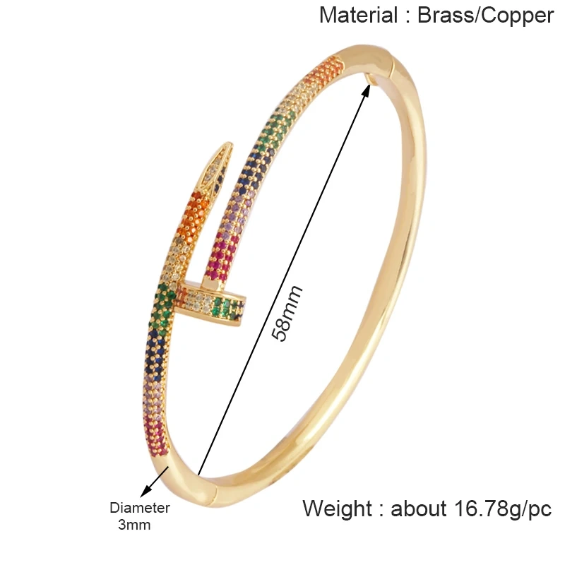 Fashion Brass Shell Bracelet Bangle,18K Gold Plated with Zirconia  Jewelry  Supplies K70