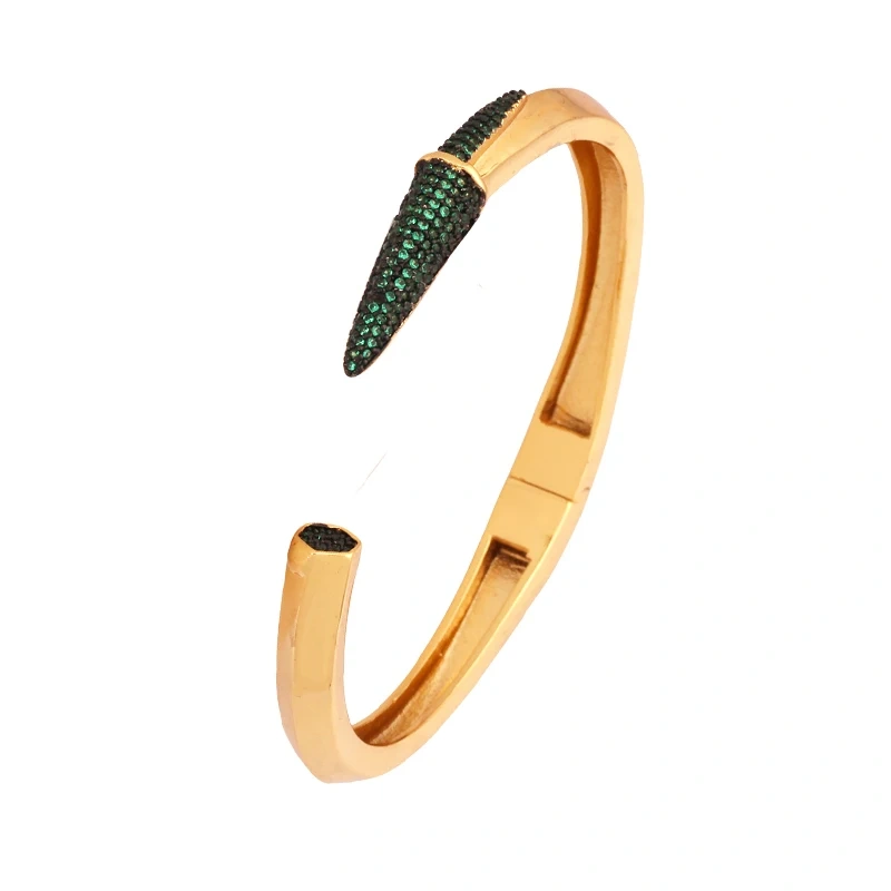 Fashion Brass Shell Bracelet Bangle,18K Gold Plated with Zirconia  Jewelry  Supplies K70