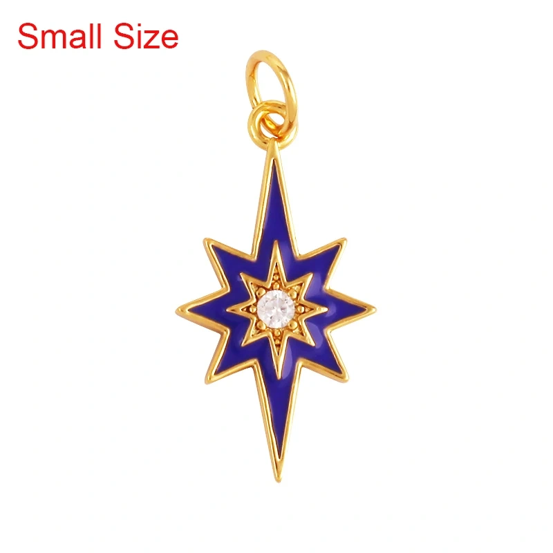 Fashion Romantic Sweet Celetial North Star Sun Moon Charm Pendant,Colorful Enamel Gift Jewelry Necklace Bracelet Accessories S20
