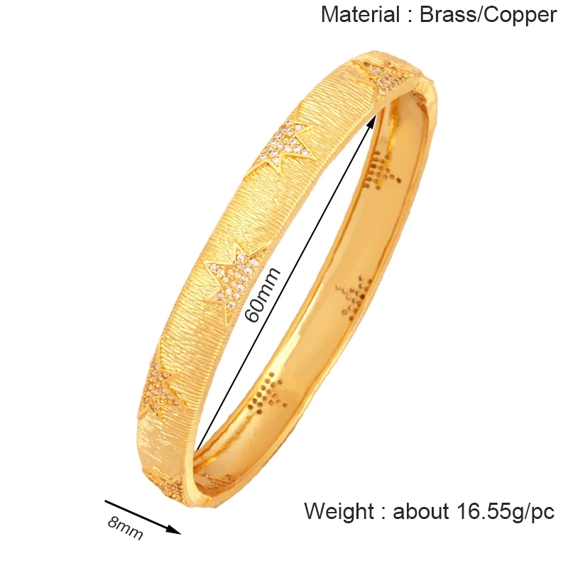 Fashion Brass Shell Bracelet Bangle,18K Gold Plated with Zirconia  Jewelry  Supplies K70