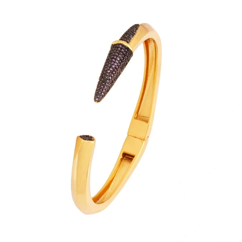 Fashion Brass Shell Bracelet Bangle,18K Gold Plated with Zirconia  Jewelry  Supplies K70