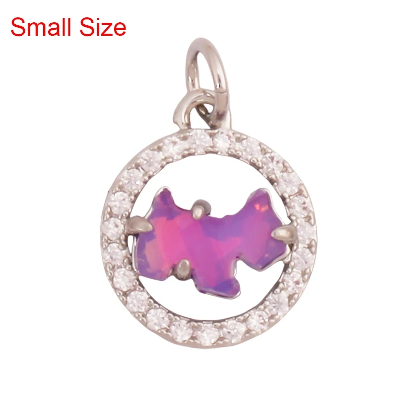 Cute Cat Dog Rabbit Bear Horse Lion Animal Charm Pendant,Real 18K Gold Plated Necklace Bracelet Jewelry Components Supplies S25