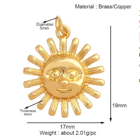 Trendy Mini Windmill Flashing Bolt Star Sun Moon Rainbow Snowflake Charm Pendant,Craft Jewelry Necklace Bracelet Accessories S28