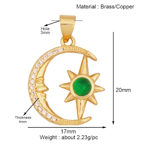 Trendy Mini Windmill Flashing Bolt Star Sun Moon Rainbow Snowflake Charm Pendant,Craft Jewelry Necklace Bracelet Accessories S28