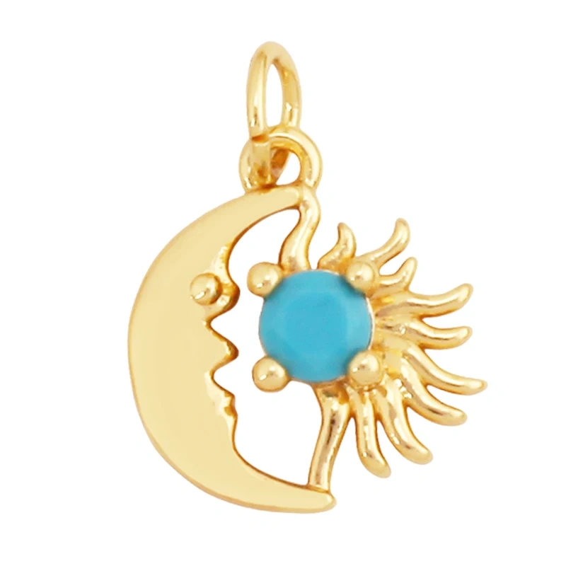 Trendy Mini Windmill Flashing Bolt Star Sun Moon Rainbow Snowflake Charm Pendant,Craft Jewelry Necklace Bracelet Accessories S28