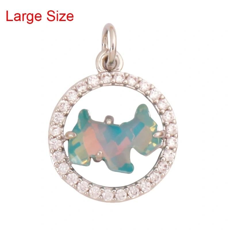 Cute Cat Dog Rabbit Bear Horse Lion Animal Charm Pendant,Real 18K Gold Plated Necklace Bracelet Jewelry Components Supplies S25