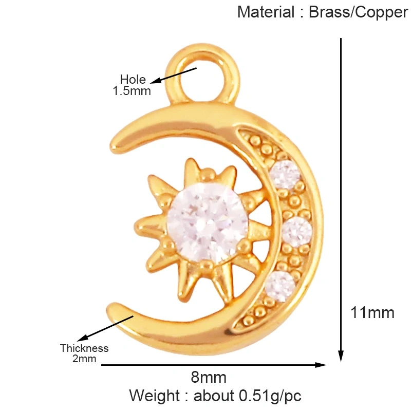 Trendy Mini Windmill Flashing Bolt Star Sun Moon Rainbow Snowflake Charm Pendant,Craft Jewelry Necklace Bracelet Accessories S28