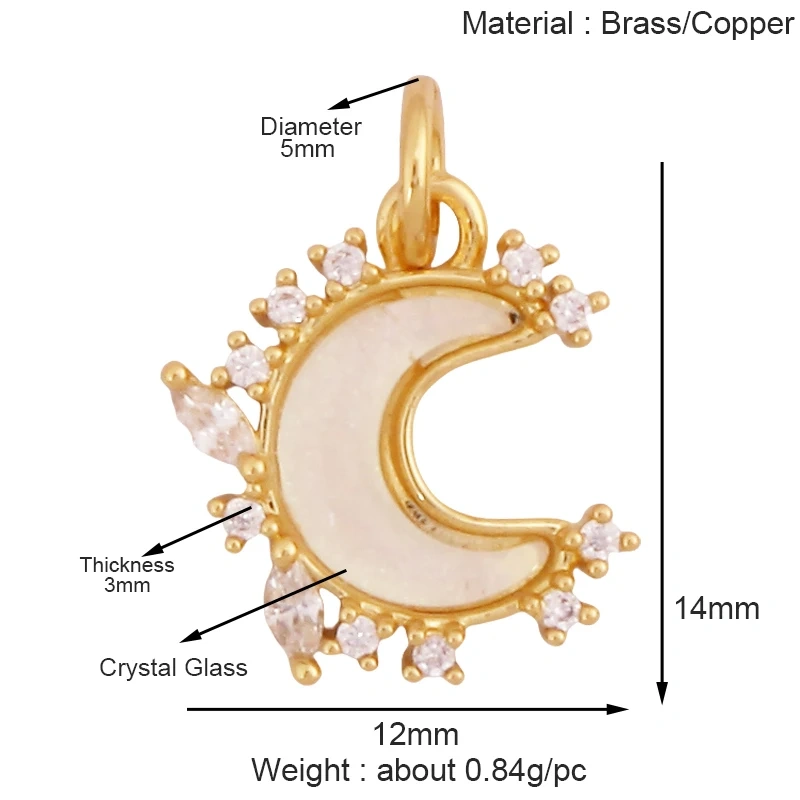 Trendy Mini Windmill Flashing Bolt Star Sun Moon Rainbow Snowflake Charm Pendant,Craft Jewelry Necklace Bracelet Accessories S28