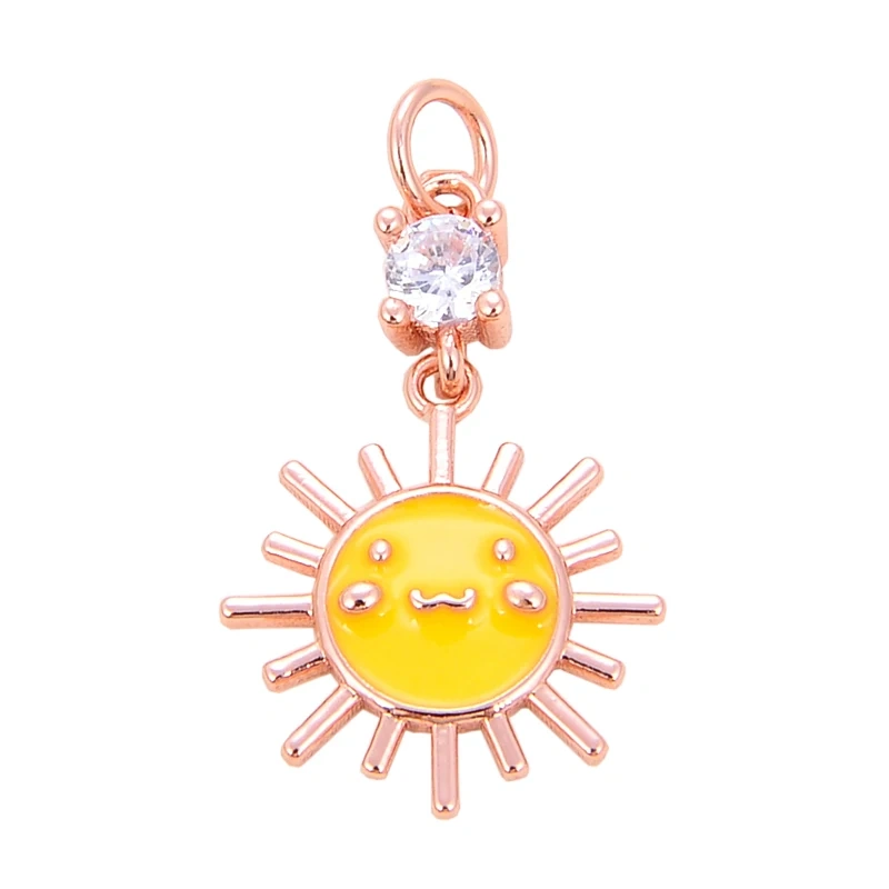 Trendy Mini Windmill Flashing Bolt Star Sun Moon Rainbow Snowflake Charm Pendant,Craft Jewelry Necklace Bracelet Accessories S28
