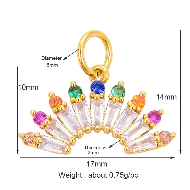 Trendy Mini Windmill Flashing Bolt Star Sun Moon Rainbow Snowflake Charm Pendant,Craft Jewelry Necklace Bracelet Accessories S28