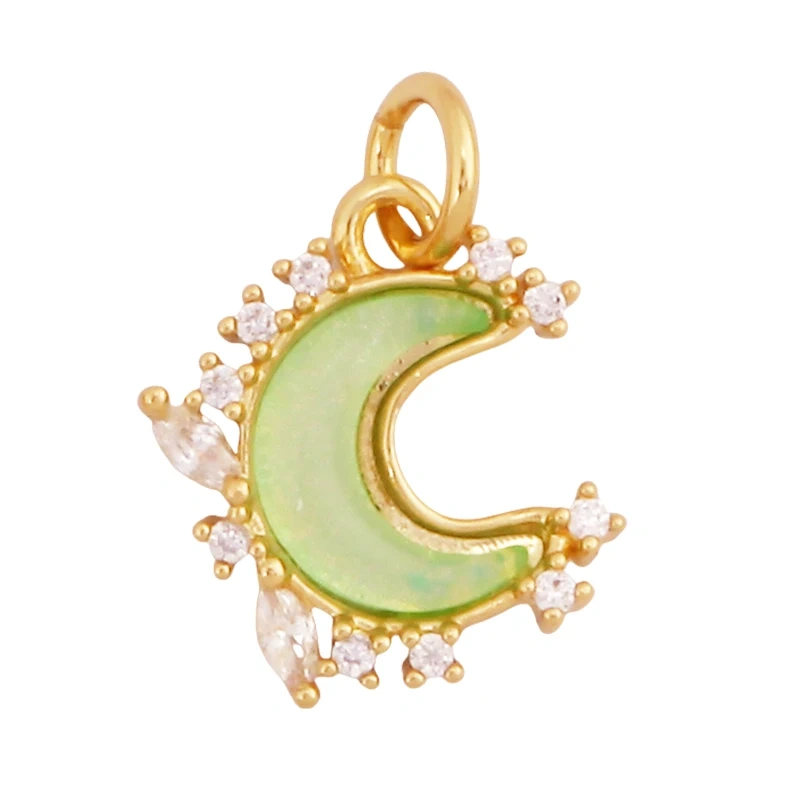 Trendy Mini Windmill Flashing Bolt Star Sun Moon Rainbow Snowflake Charm Pendant,Craft Jewelry Necklace Bracelet Accessories S28