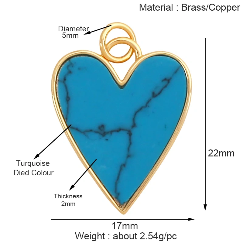 New Trendy Rainbow Zircon Shell Love Heart Charm Pendant,Creative Lock Letter Real 18K Gold Plated Jewelry Findings Supplies S19