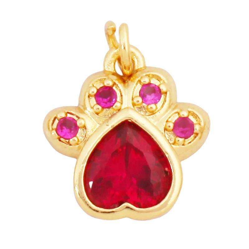 Cute Cat Dog Rabbit Bear Horse Lion Animal Charm Pendant,Real 18K Gold Plated Necklace Bracelet Jewelry Components Supplies S25