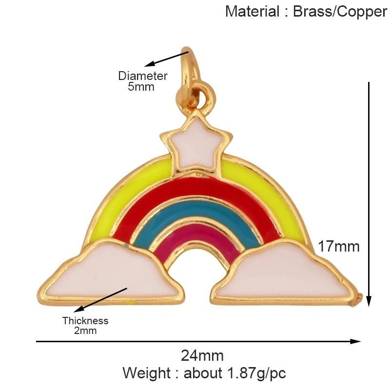 Trendy Mini Windmill Flashing Bolt Star Sun Moon Rainbow Snowflake Charm Pendant,Craft Jewelry Necklace Bracelet Accessories S28