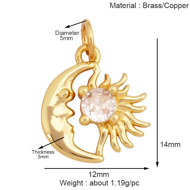 Trendy Mini Windmill Flashing Bolt Star Sun Moon Rainbow Snowflake Charm Pendant,Craft Jewelry Necklace Bracelet Accessories S28