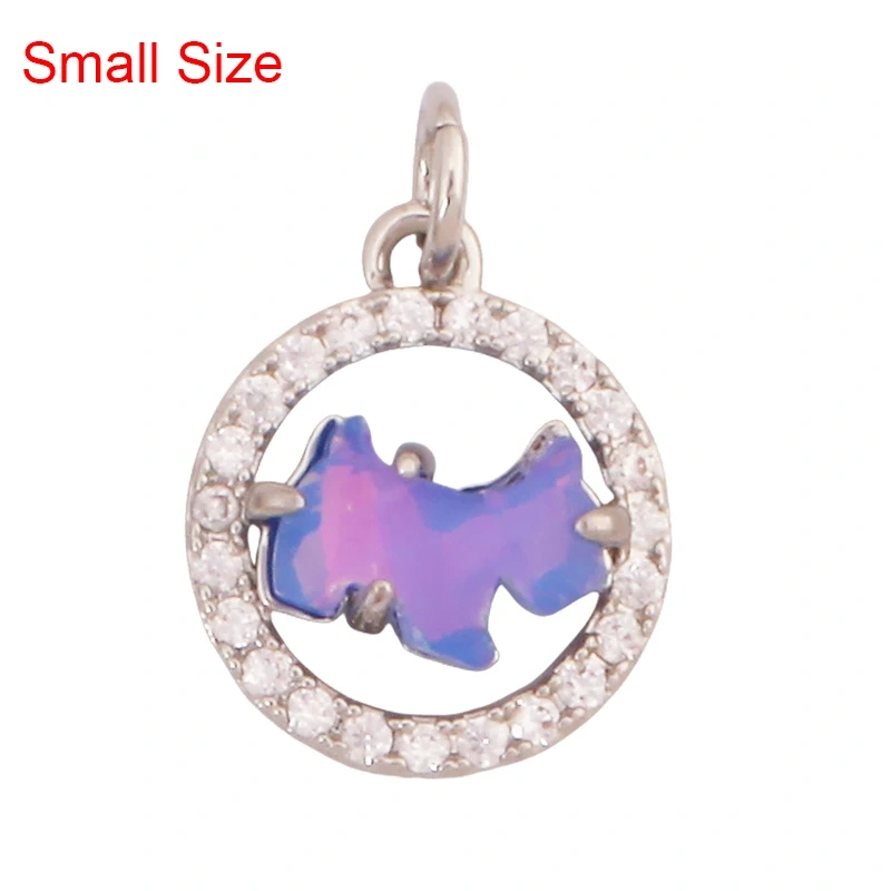 Cute Cat Dog Rabbit Bear Horse Lion Animal Charm Pendant,Real 18K Gold Plated Necklace Bracelet Jewelry Components Supplies S25