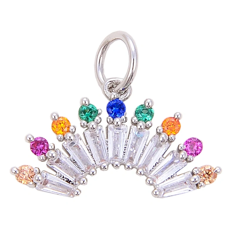 Trendy Mini Windmill Flashing Bolt Star Sun Moon Rainbow Snowflake Charm Pendant,Craft Jewelry Necklace Bracelet Accessories S28