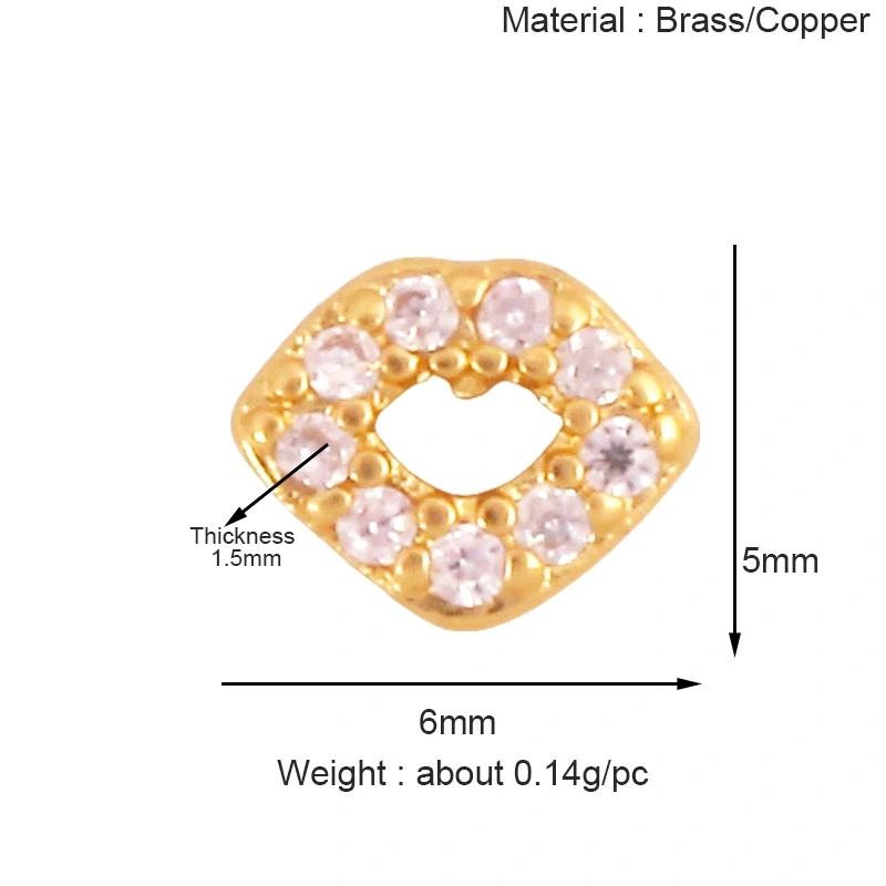 Fashion Shining Mini Loveing Heart Lip Star Clover Letter Mix Style Charm Pendant,Jewelry Necklace DIY Making Accessories K86